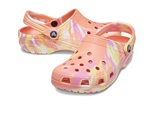 Image of Crocs Unisex Adult Classic Clog 206867-83F Papaya /Multi M8W10