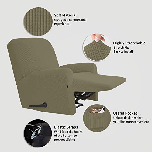 image for Easy-Going Recliner Stretch Sofa Slipcover Sofa Cover 4-Pieces Furnitu