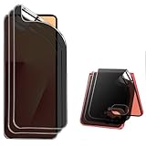 Deekeewe 3 Pack for Samsung Galaxy Z Flip 7 Privacy Screen Protector,3 Main Screen + 3 Front Screen,Anti-Spy TPU Shield Anti Scratch Bubble Free Screen Protector for Galaxy Z Flip 7 2025,Black
