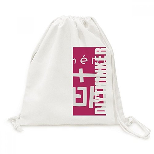 Chine Voyage Sacs Toile Drawstring Backpack Chinois Adorable Sac Cordon