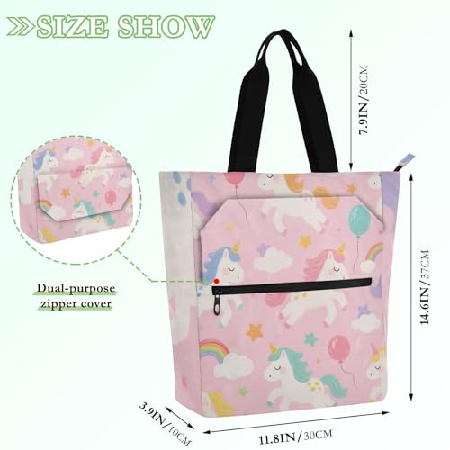 Bolsas de mano de unicornios arcoíris para llevar la magia a la escuela 4
