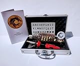 (Stage 1) TRUArt Wood and Leather Pyrography Dual Pen Set – 30W and 15W, Gourd (35 Tips, Aluminum Case, Two Pens, Metal Stencil)
