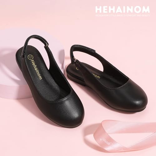 Hehainom Girls Dress Shoes Slingback Flats Round Toe Toddler Little Kids Sandals Summer Flower Girl Communion Church Shoes4