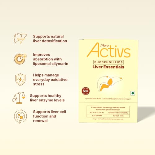 Image of Milk Thistle Supplement | Liposomal Silymarin 800mg Per Day | Vegetarian Liver Support Capsules with Sunflower Phospholipids for Adults 50+ | 60 Capsules