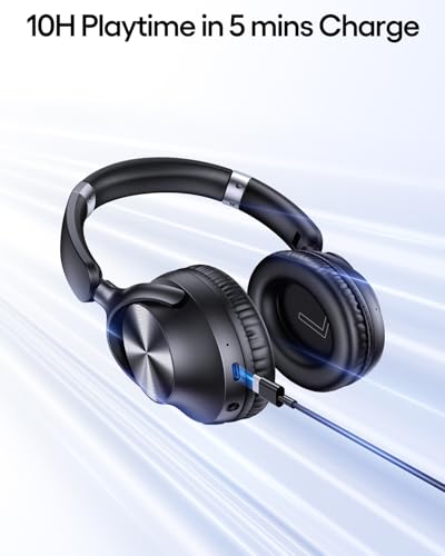 image for TAGRY Hybrid Active Noise Cancelling Bluetooth Headphones 100H Playtim