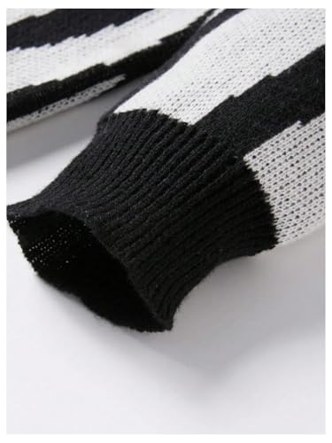 SHENHE Girl's Crewneck Sweater Long Sleeve Color Block Graphic Y2k Cute Sweater Jumper4