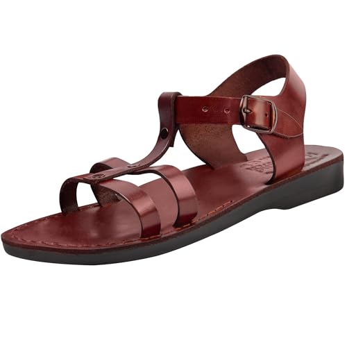 Holy Land Market Men/Women Biblical Jesus Leather Sandals/Slides From Jerusalem (Peter The Fisherman) - Main Image