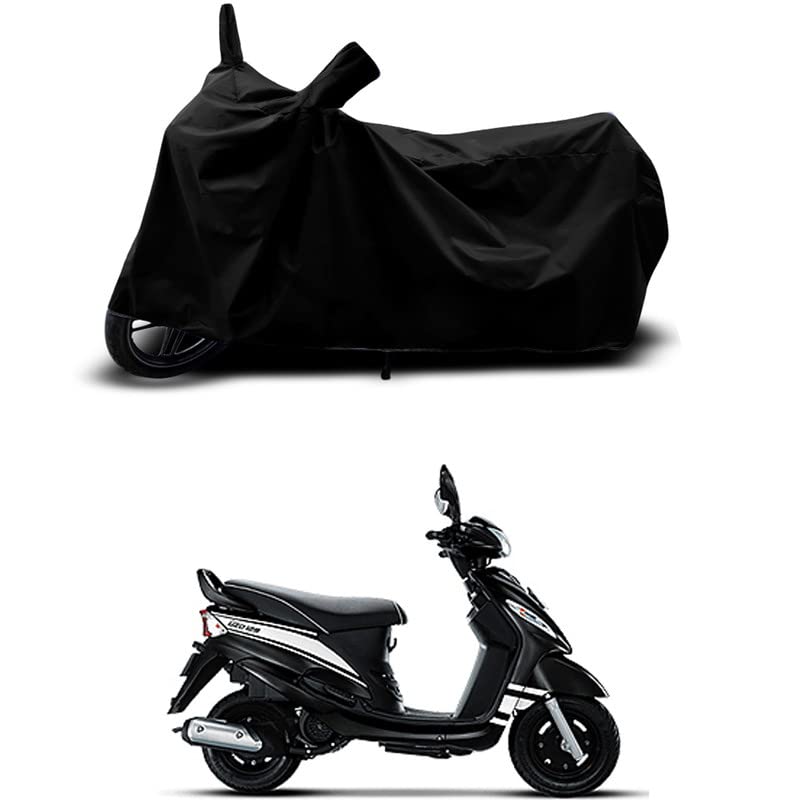 Image of 100% Scratchproof /UV-Rays /Heat Protection /Birds Dropping /Water Resistant /Dust Proof /Waterproof /Full Bike Scooty Two Wheeler Body Cover Compatible for Rodeo All Varients[Black]