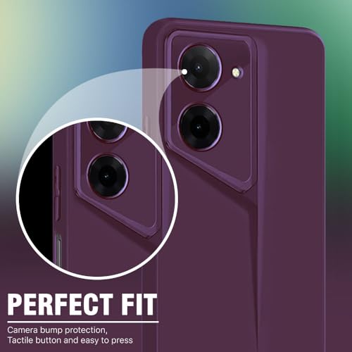 Image of WOW IMAGINE Slim Back Cover for Redmi A5 | Poco C71 | Blade Series Ultra Thin Case with Lightweight Design | Camera Protection | Soft Matte Silicone Flexible Mobile Case - Purple