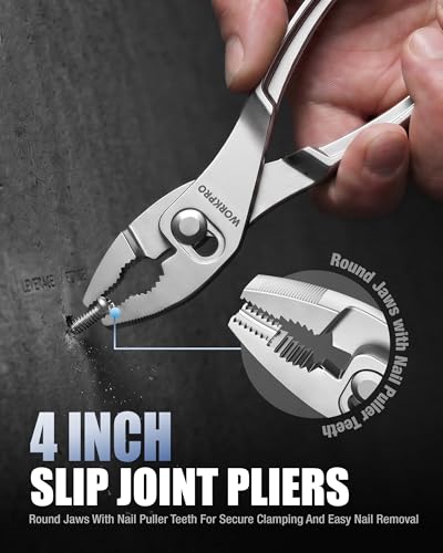 WORKPRO 4-Piece Mini Pliers Set with Pouch, Pocket Pliers Gift for Man — view 6