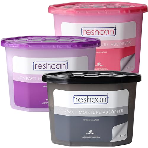 Image of Moisture Absorber Granule for Wardrobe,Closets, Storage Compartment, Cupboard, Almirah, Shoe Rack, Bathroom Uses (1 LAVENDER, 1 ROSE & 1 CHARCOAL COMBO PACK, Pack of 3)