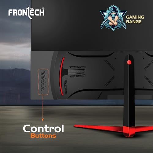 Image of FRONTECH Gaming 24 Inch LED Monitor| Refresh Rate 180Hz, IPS Panel | Full HD 1080p, Bezel Less Design | HDMI & VGA Ports (MON-0075, Black & Red)