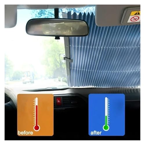 Cortina parasol retráctil para parabrisas de coche con aislamiento reflectante premium 5