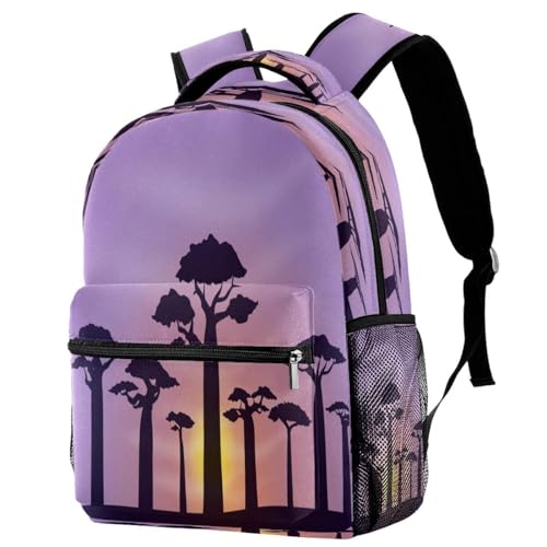 Sac de voyage décontracté et scolaire grand confort motif baobab multicolore