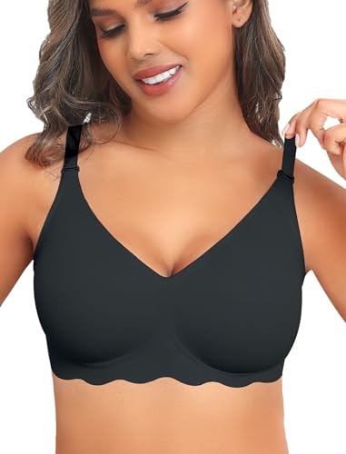 Image of Wireless Bras for Women No Underwire Wave Push Up Bra Seamless Bras Full Coverage Lift Everyday Bras
