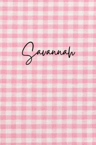Personalized Pink Savannah Notebook: Pink Texture Notebook - Pink Pattern Notepad - Girls Notebook - Lined Journal - Savannah Diary