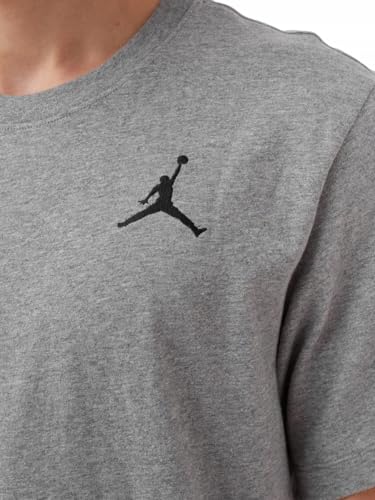NIKE M J Jumpman EMB SS Crew T-Shirt, Carbon Heather/Black, Hombre