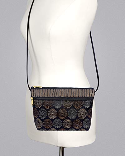 Image of Danny K. Women's Tapestry Zipper Purse Crossbody Handbag, Adjustable Cord, Handmade in USA