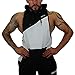 Brachial Herren Tank-Top Task mit Kapuze Schwarz/Weiß L - Hardcore Muscle Shirt für Bodybuilding Kraftsport Fitness