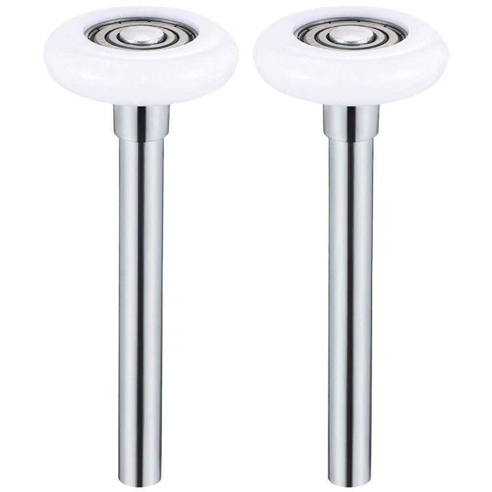 SEWOART 2Pcs Nylon Garage Door Roller with Stem Durable Replacement Rollers for Smooth Operation for Sliding Doors and Double Door Tracks