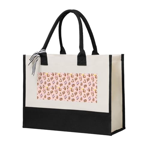 Sac fourre-tout en toile paresseux spacieux et réutilisable au quotidien