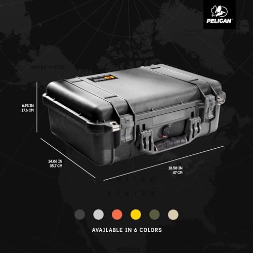 Maleta Pelican 1500 con espuma personalizada negra miniatura 7