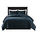 Madison Park Harper Quilt Set Velvet Casual Geometric Stitching Design All Season, Lightweight Coverlet, Cozy Bedding, Matching Shams, Full/Queen(90