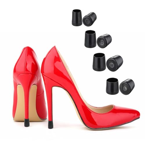 Image of High Heel Replacement Protectors - 4 Pairs Silicone Heels Protection Slip Shoes caps for Weddings, Races, Occasions and Outdoor Events