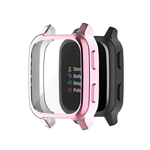 Uhrengehäuse-Abdeckung - Kompatibel mit Garmin Venu SQ, robuster, weicher TPU-Stoßfänger-Hohlschutz, Uhrengehäuse für Garmin Venu SQ Smartwatch Cover