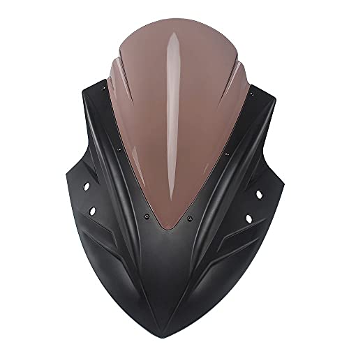 ZXCVBNM Parabrisas Modificado para MotocicletaParabrisas Delantero de Motocicleta Fit for Kawasaki Ninja 250/300 2013-2018 Ninja 400 2018 2019 2020(Color:Smoked) Cover