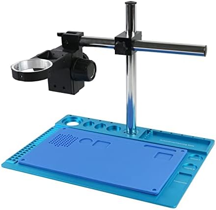 Trinocular Microscope Boom Stand, Aluminum Alloy Table Holder with 76mm Ring, Adjustable Metal Arm for Enhanced Observation and Stability in Labs and Workshops