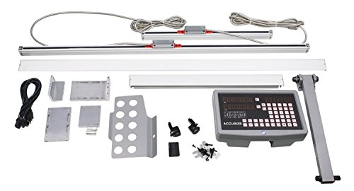 Accusize Industrial Tools 2-Axis DRO for 10x54'' Milling Machine Package(Ditron Brand) with Glass Scale, 16x40'' Travel, 21x45'' Oal of Scale, SINS-1004