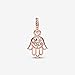 ZURWTCH Rose Gold Protective Hamsa Hand Dangle Charm Fit Women Bracelet Necklaces Fashion Gifts 925 Sterling Silver DIY Jewelry