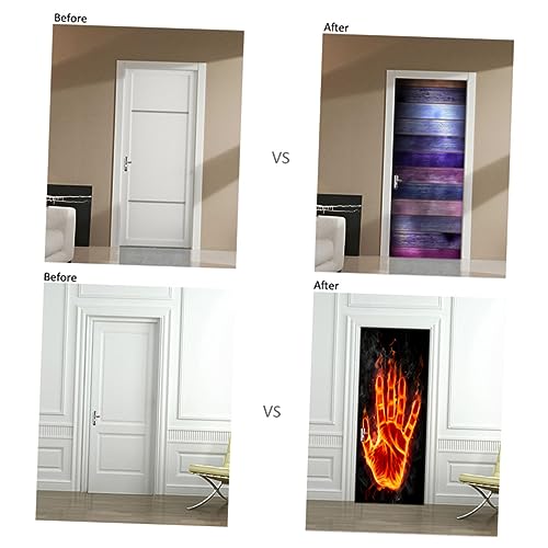 Autocollant de porte 3D Angoily décoratif pour mur de garage et maison