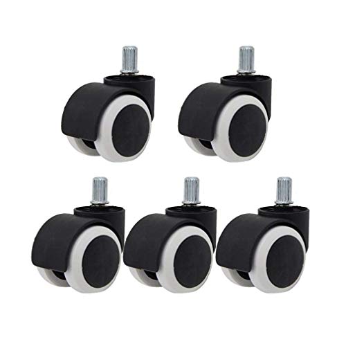 dcIustfHE Ruedas Giratorias de Ruedas 5Pcs Muebles Silla de...