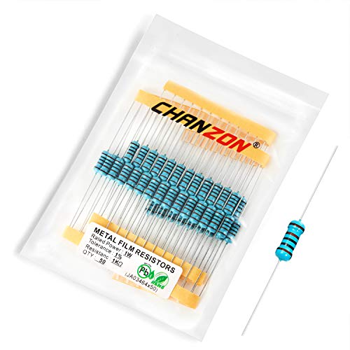 Chanzon 50Pcs 1W 1K Ω Ohm Metal Film Fixed Resistor 0.01 ±1% Tolerance 1Kr Mf Through Hole Resistors Current Limiting Rohs Certificated #TOP5
