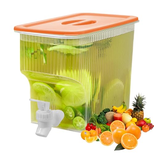 Dispensador de bebidas – Dispensador de bebidas | Dispensador de bebidas grande de 3.9 L con grifo | Tarro portátil transparente de 3.9 L de capacidad para servir hielo en el hogar, limonada, cóctel