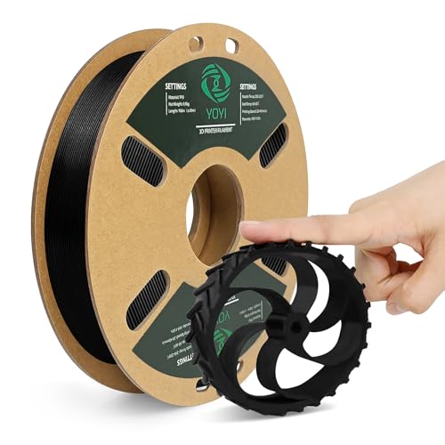 Image of YOYI YOYI 3D Printer Filament, 95A TPU Filament 1.75mm, Flexible Filament, 0.5KG Spool,Dimensional Accuracy + /- 0.03 mm, Soft TPU Filaments of High Elasticity (Black)