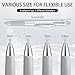Hadnves 4-in-1 Nail Dotting Pen Ballpoint Design Double-end Art Tools DIY Salon Accessories with Size Marking Pressing Head for Dottings Chrome Sculpting Rhinestones Painting