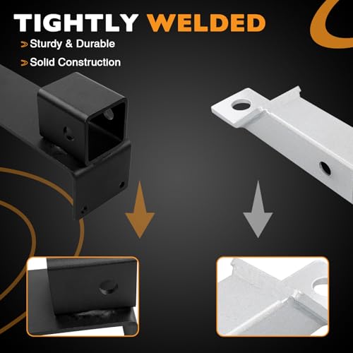 HQPASFY 2" Hitch Kit 093-1118-98 & 093-1111-00 Compatible with Bad Boy Rambler, Magnum, ZT Elite, Avengers, 2018-2020 Mavericks -Black