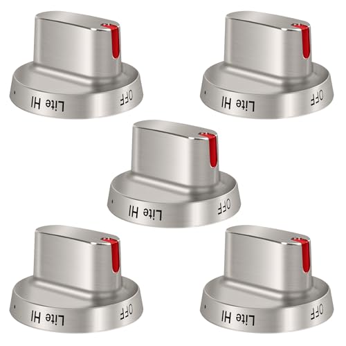 DG64-00472A Replace for Samsung Stove Knobs, DG64-00347A Knob Replace DG64-00473A, DG64-00472B, DG64-00347B Range Knobs, Fits Samsung Gas Oven NX58F5500SS FX510BGS FX710BGS NX58F5300SS, 5 Pack