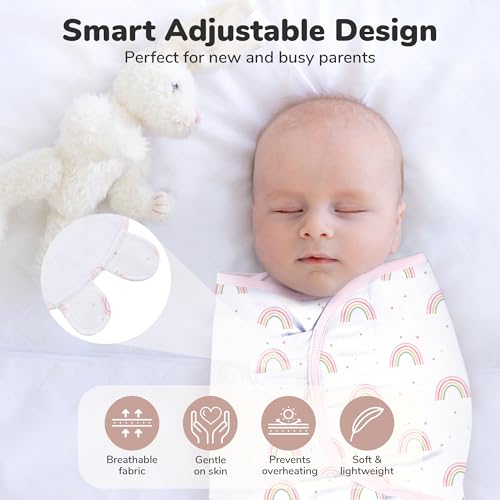Image of Mama Cheetah Baby Swaddle Sack, Organic Swaddling Blanket, Newborn Swaddle Sleep Sacks, Adjustable Infant Swaddle Wrap, Easy Swaddles for Boy Girl 0-3 Month