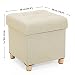 SONGMICS Banco Otomano de Almacenamiento, Asiento Plegable Acolchado, Cofre con Tapa, Patas...