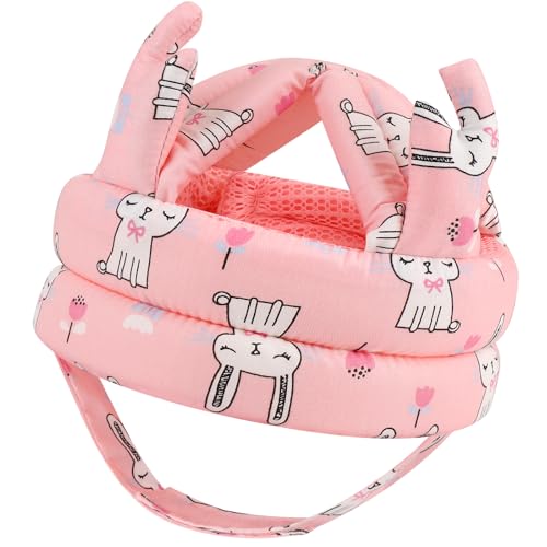 Accmor Baby Head Protector for Crawling Walking, Cute Baby Helmet Adjustable Infant Safety Cap, Breathable Protective Cap Kids Headguard Soft Cushion, Anti-Collision Toddler Helmets for 6m-24m Girls