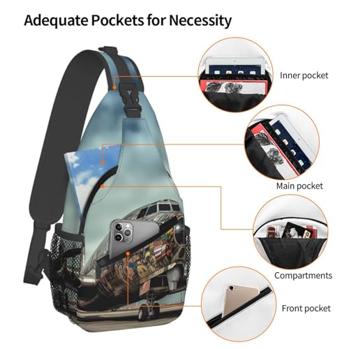 Bolso cruzado estilo Airplane Art para hombre y mujer miniatura 4
