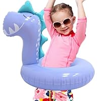 Cute Crocodile Dinosaur Inflatable Pool Floats, Crocodile Dinosaur Pool Tubes, Inflatable Decorations, Pool Toys, Children's Ring Buoy
