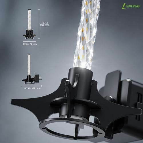 Image of L LOHAS LED Night Lights Plug into Wall, Dusk to Dawn Sensor Nightlight, 0-100LM Brightness Adjustable, 3000K Soft White, Rocket Night Light with Black Rocket Base for Bedroom Bathroom Hallway Decor