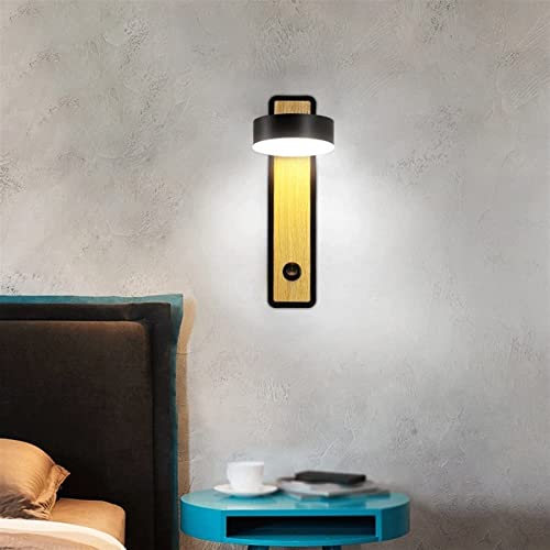 Luz lectura cabecera para evitar fatiga ocular con aplique LED de madera 3