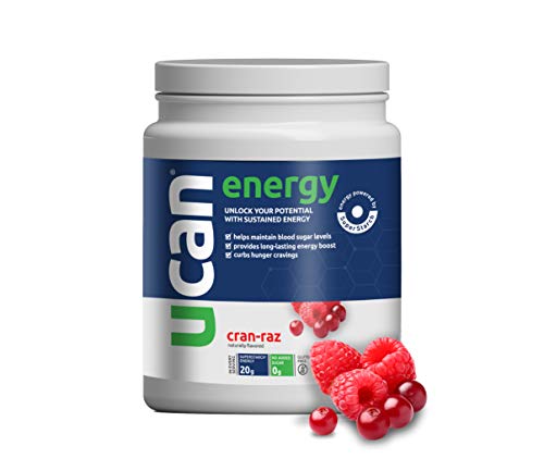 UCAN Energy Powder - Pre Workout & Post Workout Supplement for Men & Women - No Added Sugar, Non-GMO, Vegan, Gluten Free, Keto Friendly - Long Lasting, No Crash - 30 Servings - Cran-Raz