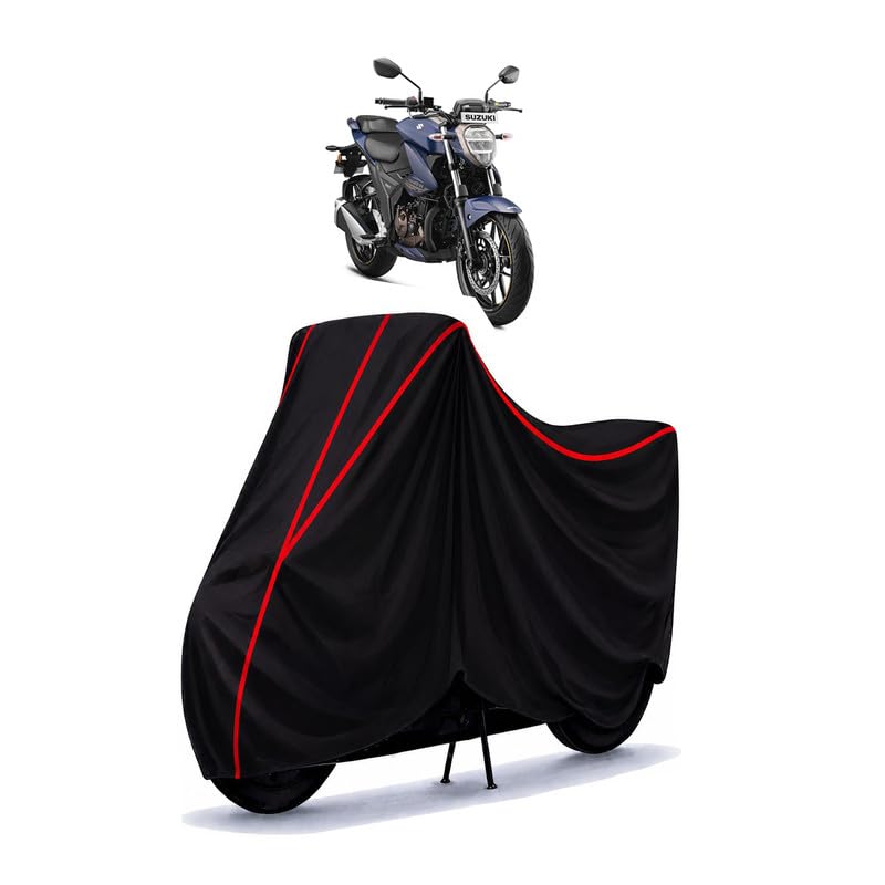 Image of Suzuki Gixxer 250 Water Resistant Bike Cover for All Motorcycles & Rain | Heavy Duty Taffeta Fabric | UV Protection, Dustproof, Scratchproof | All Weather Two Wheeler Body Cover with Elastic Bottom